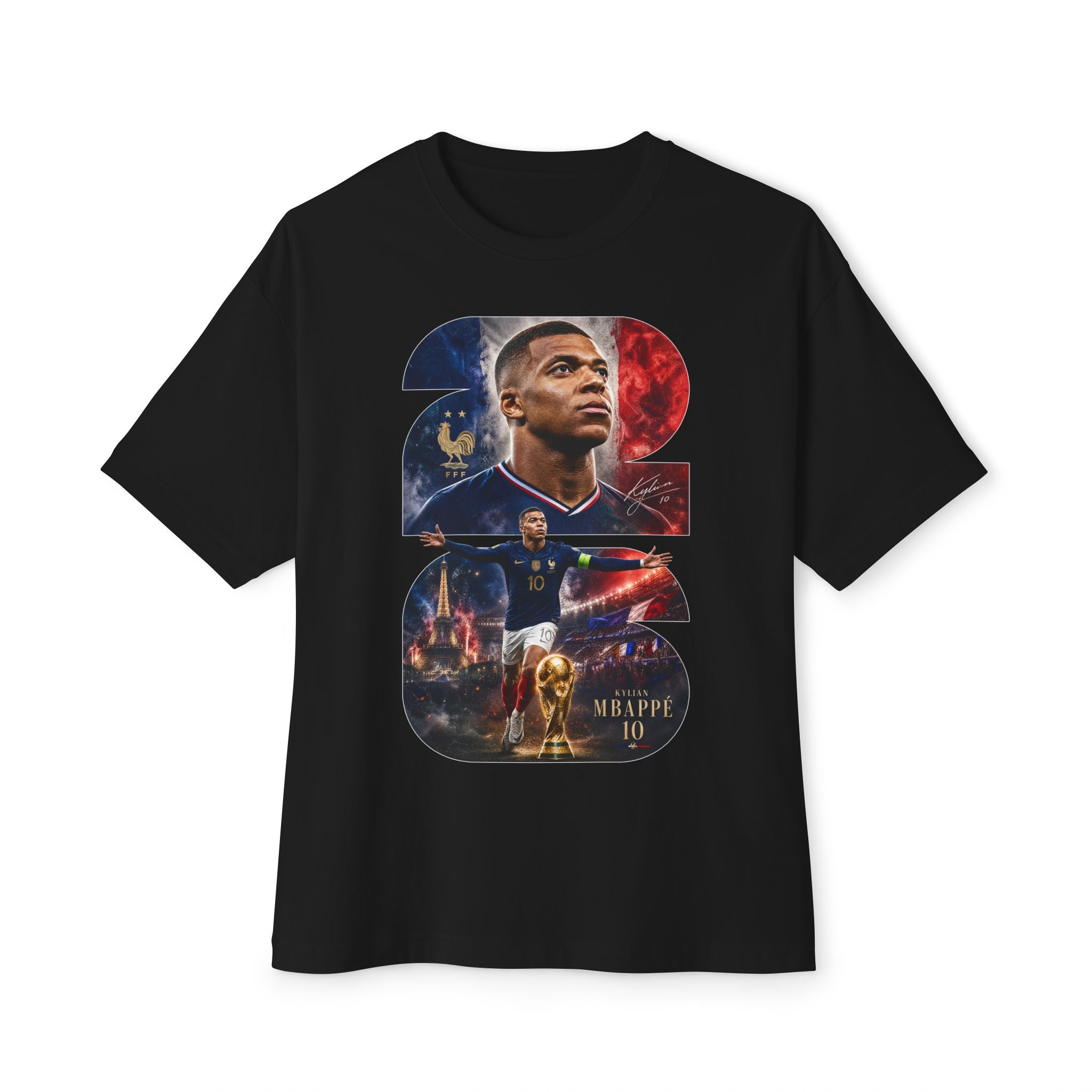 Number 10 Football Graphic Tee - Inspirational Soccer Jersey Collage
