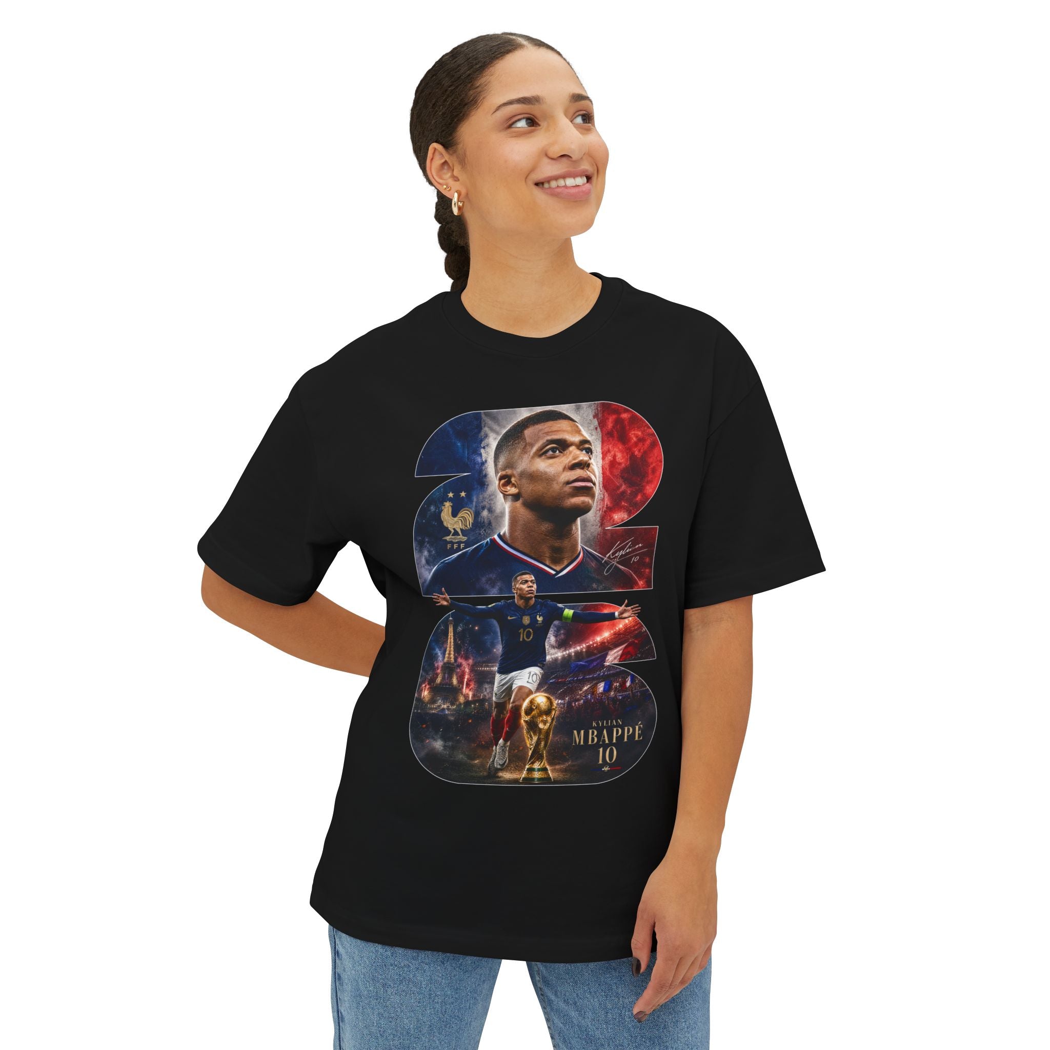 Number 10 Football Graphic Tee - Inspirational Soccer Jersey Collage