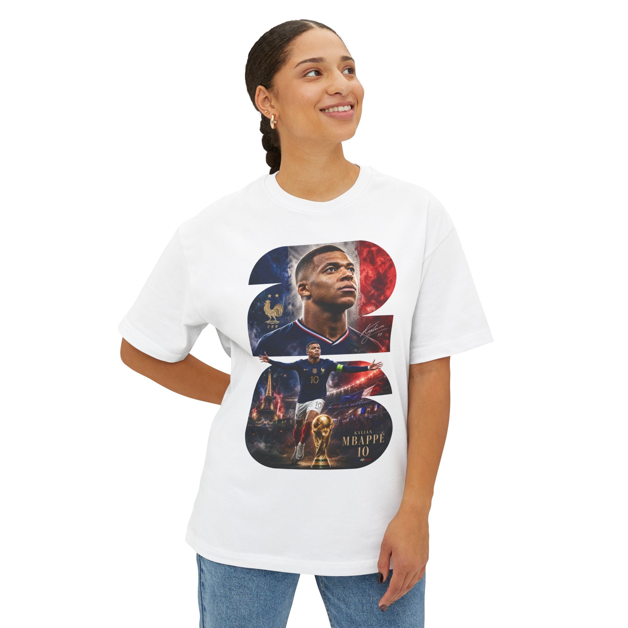 Number 10 Football Graphic Tee - Inspirational Soccer Jersey Collage