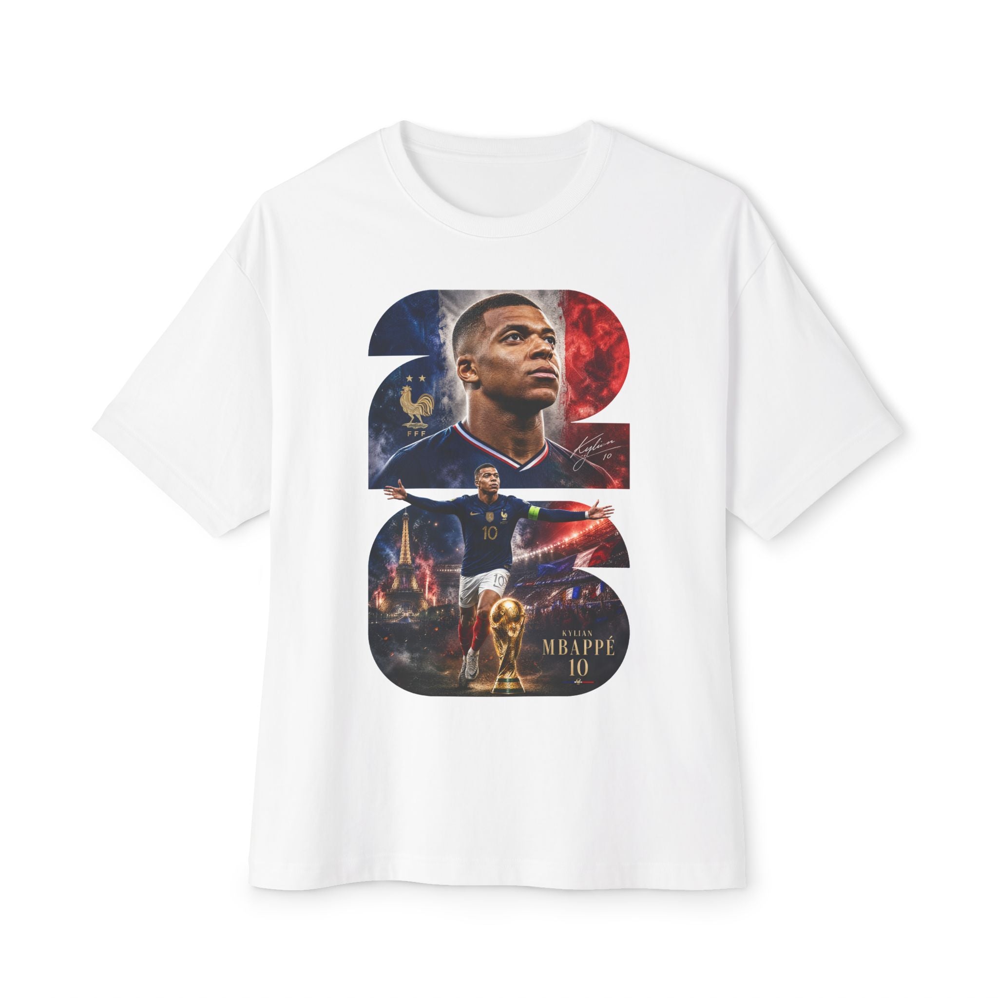 Number 10 Football Graphic Tee - Inspirational Soccer Jersey Collage